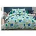 Bedset and quiltcoverset « GINKGO» Shower curtains, Bath- and floorcarpets, coverlet, Bathrobes, matress renewer, Linen, Textilelinen, pillow case